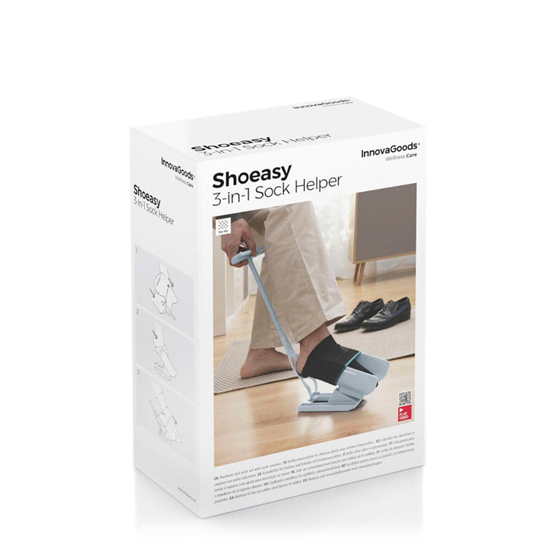 Calçadeira para Meias e Sapatos com Ajuda para Descalçar Shoeasy InnovaGoods - debemcomavida.pt