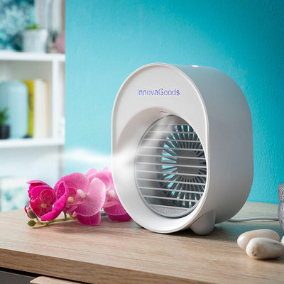 Mini Climatizador Humidificador por Ultrassons com LED Koolizer InnovaGoods - debemcomavida.pt