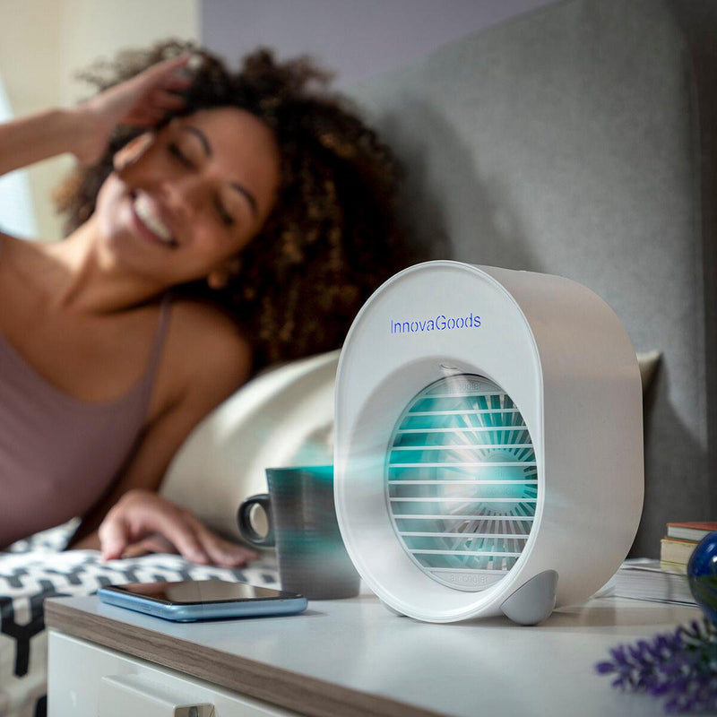 Mini Climatizador Humidificador por Ultrassons com LED Koolizer InnovaGoods - debemcomavida.pt