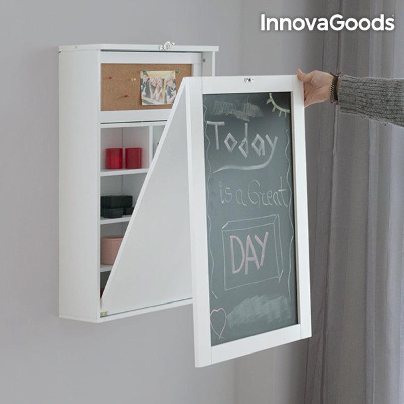 Secretária Desdobrável Woldy InnovaGoods Branco Madeira (80 x 50 x 18 cm) (Recondicionado B) - debemcomavida.pt