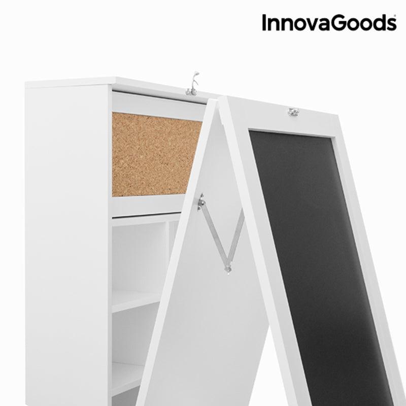 Secretária Desdobrável Woldy InnovaGoods Branco Madeira (80 x 50 x 18 cm) (Recondicionado B) - debemcomavida.pt