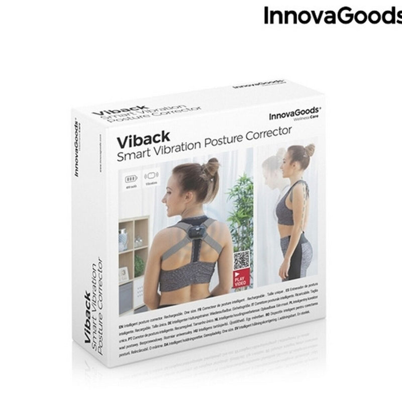 Treinador de Postura Inteligente Recarregável com Vibração Viback InnovaGoods V0103254 (Recondicionado A) - debemcomavida.pt