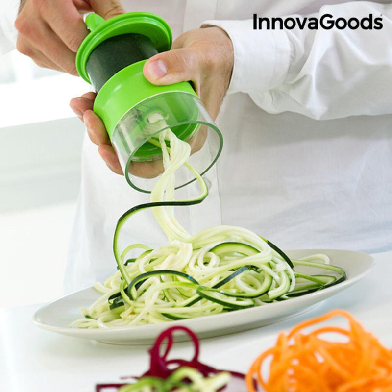 Cortador de Verduras em Espiral 3 em 1 InnovaGoods IG117919 Branco/Verde (Recondicionado A+) - debemcomavida.pt