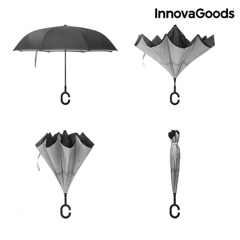 Guarda-Chuva de Fecho Invertido InnovaGoods IG117353 Ampla cobertura (Recondicionado B) - debemcomavida.pt