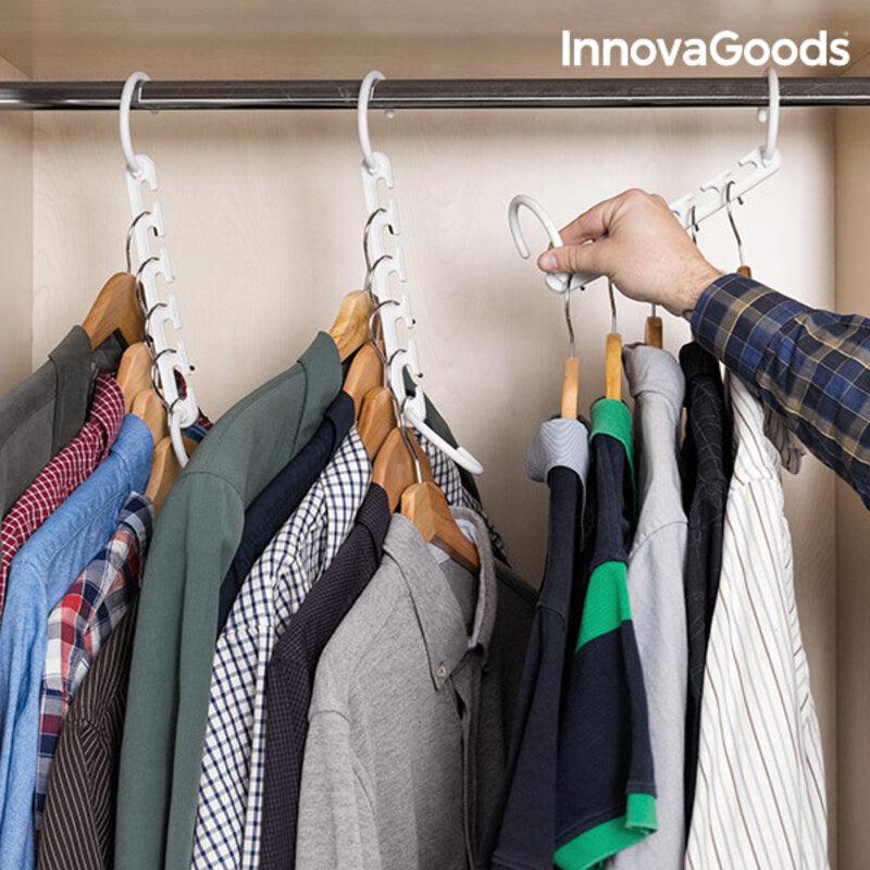 Organizador de Cabides para 40 Peças de Roupa InnovaGoods Plusrobe Branco 24 Peças (Recondicionado A+) - debemcomavida.pt