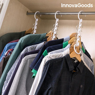 Organizador de Cabides para 40 Peças de Roupa InnovaGoods Plusrobe Branco 24 Peças (Recondicionado A+) - debemcomavida.pt