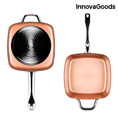 Conjunto de Frigideira Multifunções 5 em 1 Copper InnovaGoods IG117346 4 Peças Prateado Metal Alumínio 5 Peças Ø 24 cm (Recondic - debemcomavida.pt