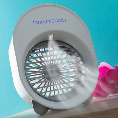 Mini Climatizador Humidificador por Ultrassons com LED Koolizer InnovaGoods humidificador mini 200 ml Branco ABS (Cabo USB) (Rec - debemcomavida.pt