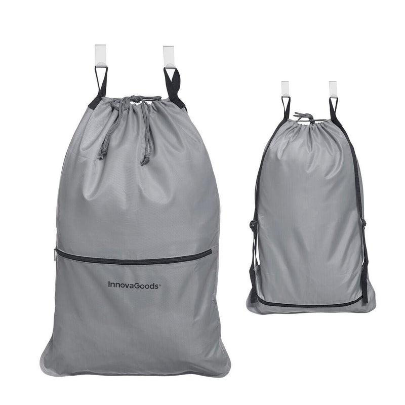 Saco Mochila de Lavandaria para a Roupa Clepac InnovaGoods Cinzento (Grande) (Recondicionado A) - debemcomavida.pt