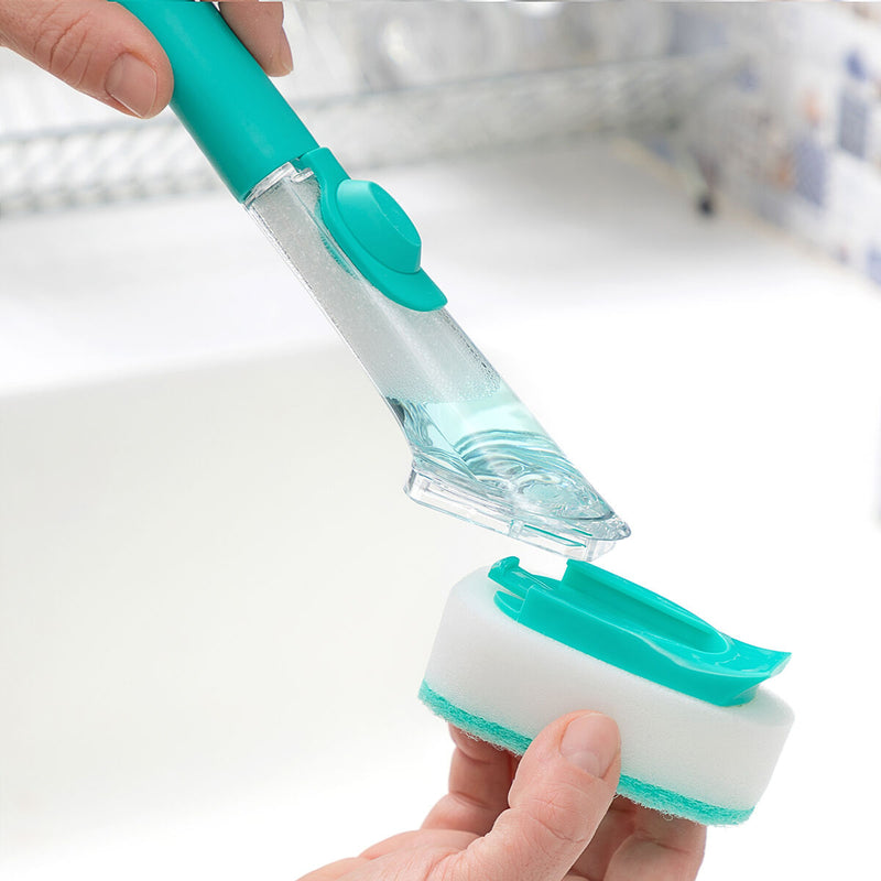 Escova-Esfregão com Punho e Dispensador de Detergente Cleasy InnovaGoods IG816117 Verde Plástico (Recondicionado A) - debemcomavida.pt
