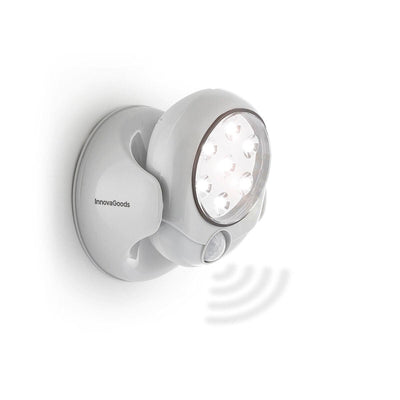 Candeeiro LED com Sensor de Movimento Lumact 360º InnovaGoods Cinzento (Recondicionado B) - debemcomavida.pt