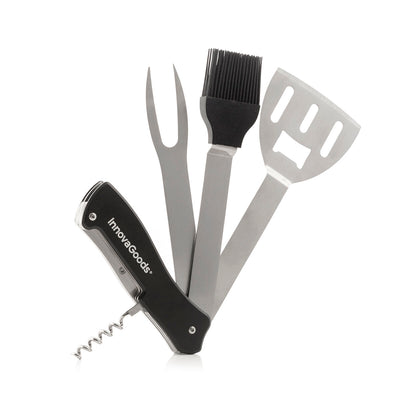 Conjunto de ferramentas para churrasco 5 em 1 BBKit InnovaGoods V0103127 Metal Silicone (Recondicionado A) - debemcomavida.pt