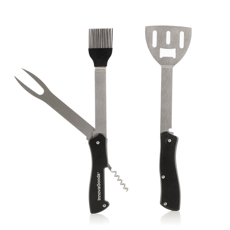Conjunto de ferramentas para churrasco 5 em 1 BBKit InnovaGoods V0103127 Metal Silicone (Recondicionado A) - debemcomavida.pt