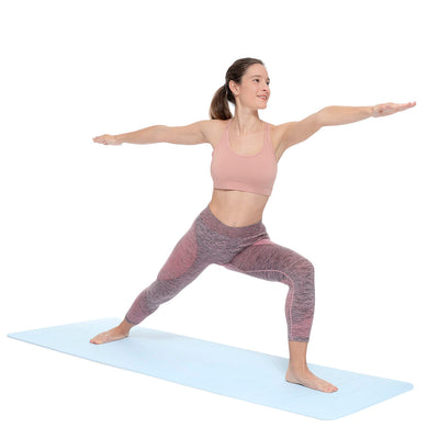 Tapete de Yoga Antiderrapante com Linhas de Posição e Guia de Exercícios Asamat InnovaGoods Azul (Recondicionado A+) - debemcomavida.pt